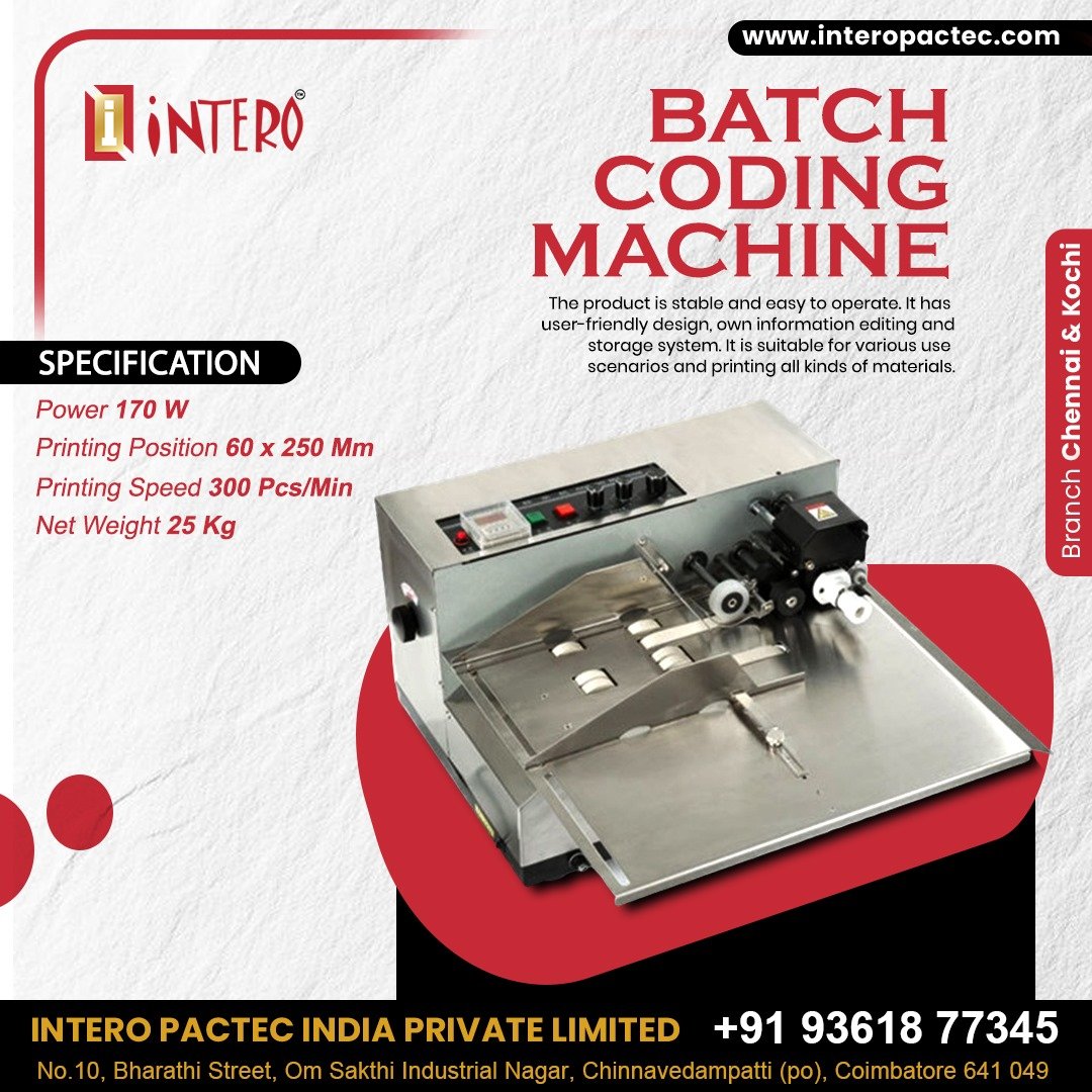 Batch Coding Machine Manufacturer in Tamil Nadu Batch Coding Machine Manufacturer in Tamil Nadu